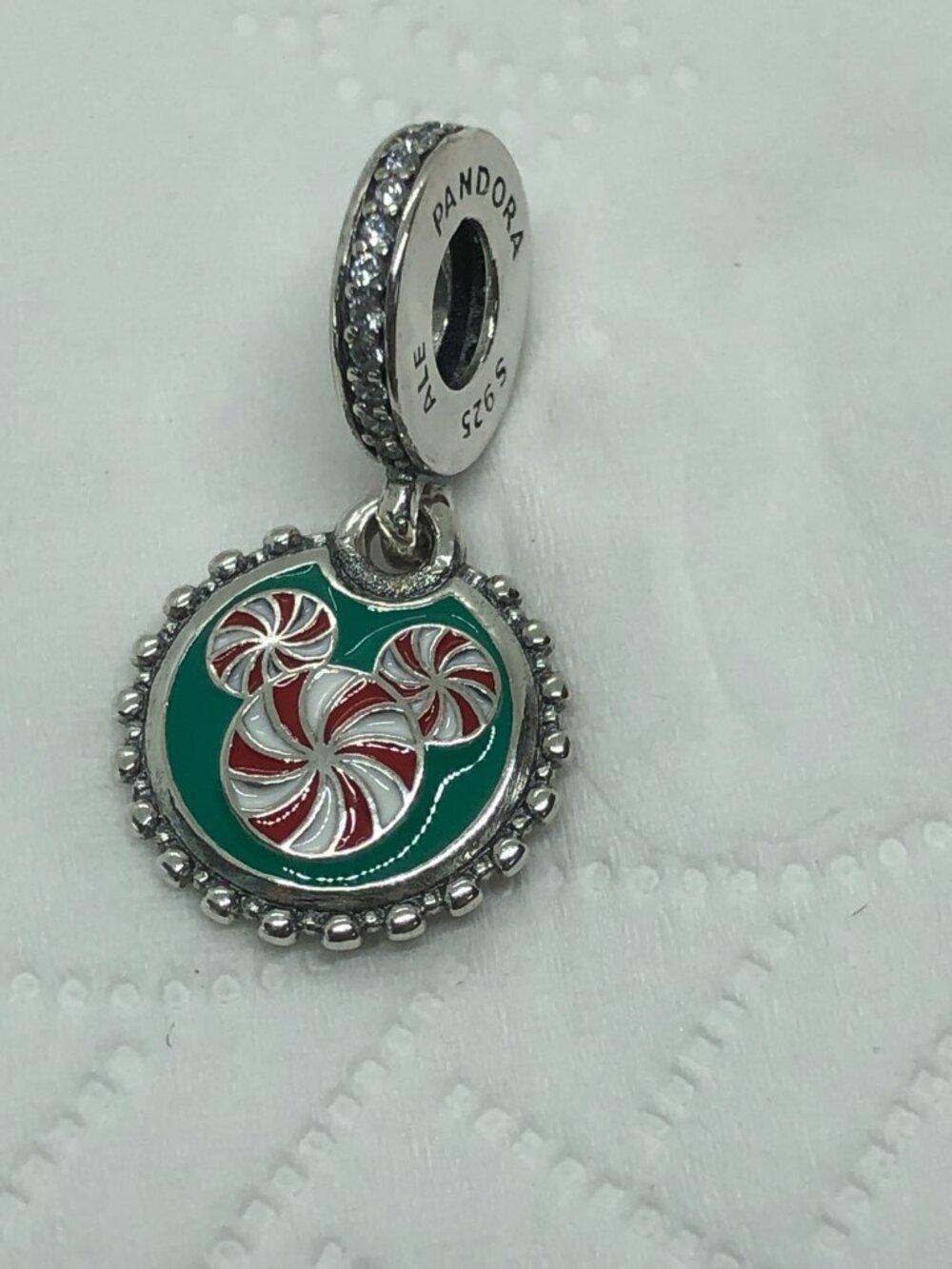 ✨ ✨Pandora Disney Gingerbread House & Mickey Peppermint Dangle Charm